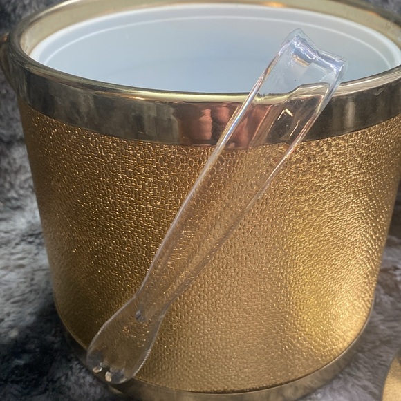 Vintage 1950s Gold Ice Bucket Starburst - Picture 6 of 16